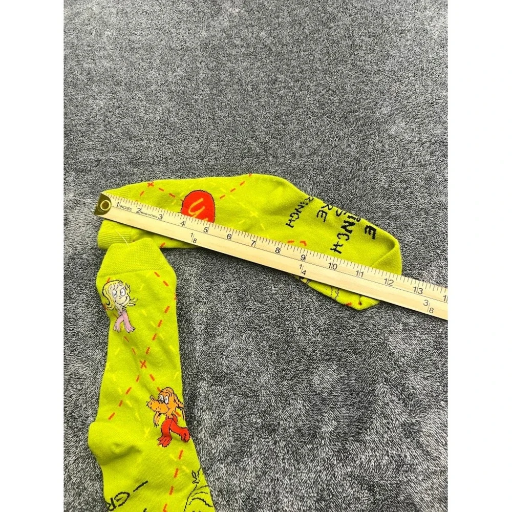 McDonalds Dr Seuss The Grinch Christmas Crew Socks Lime Green Holiday Mens Sock